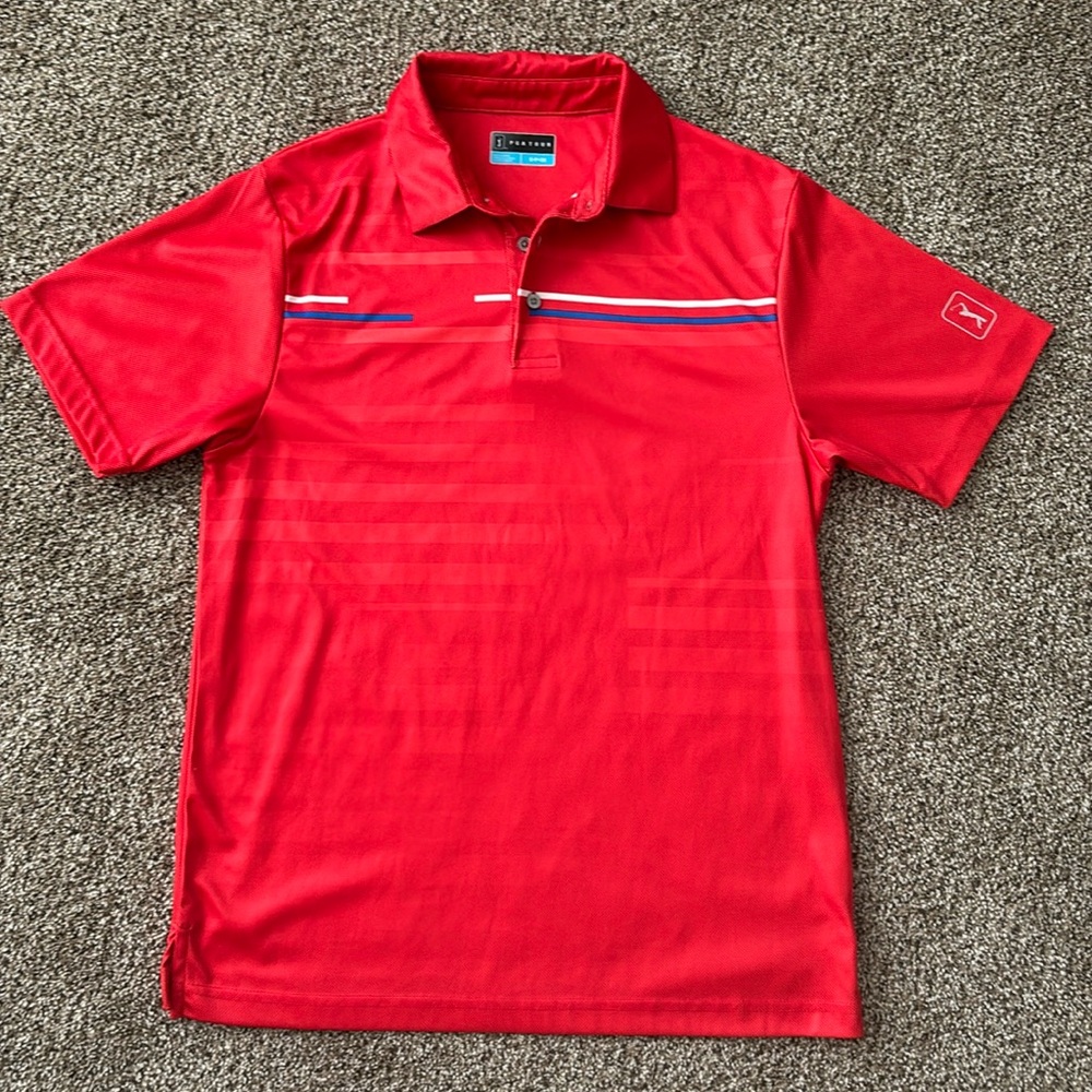 PGA Tour Men's Red Polo Shirt